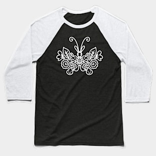 Butterfly fun doodle art Baseball T-Shirt